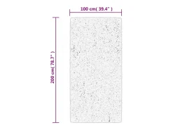 Vito Alfombra peluda de pelo largo moderna PAMPLONA verde 100x200 cm