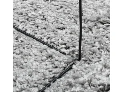 Vito Alfombra peluda de pelo largo moderna PAMPLONA gris 80x250 cm