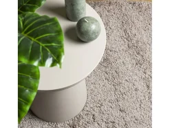 Vito Alfombra peluda de pelo largo moderna PAMPLONA beige 160x160 cm