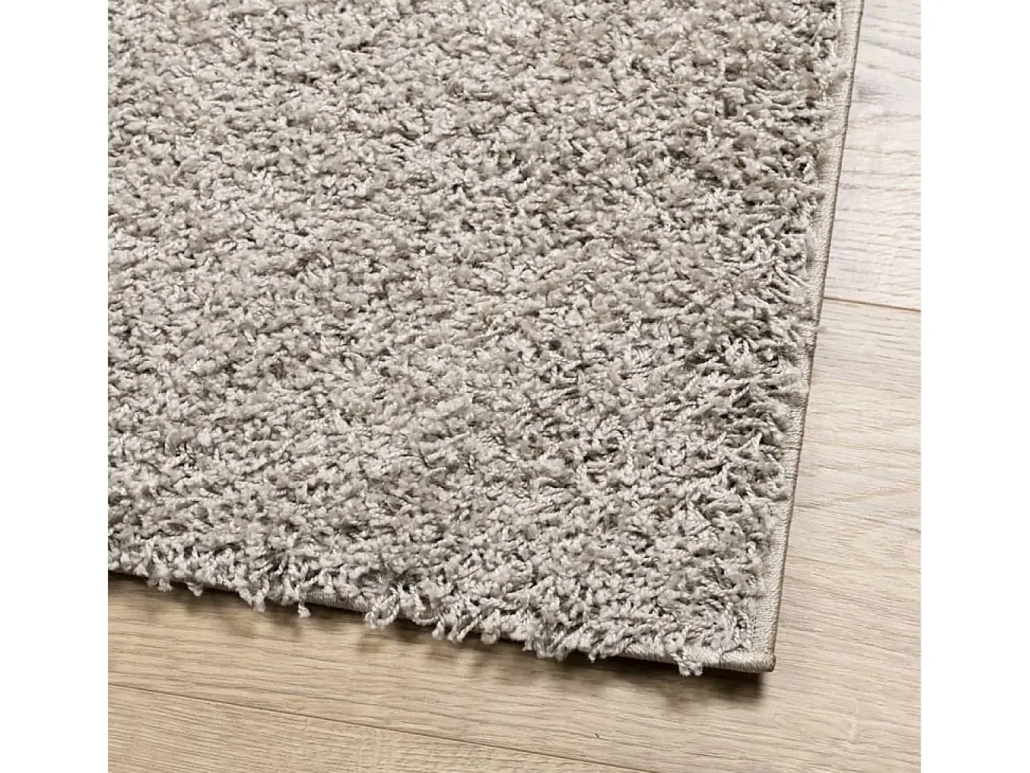 Vito Alfombra peluda de pelo largo moderna PAMPLONA beige 160x160 cm