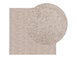 Vito Alfombra peluda de pelo largo moderna PAMPLONA beige 160x160 cm