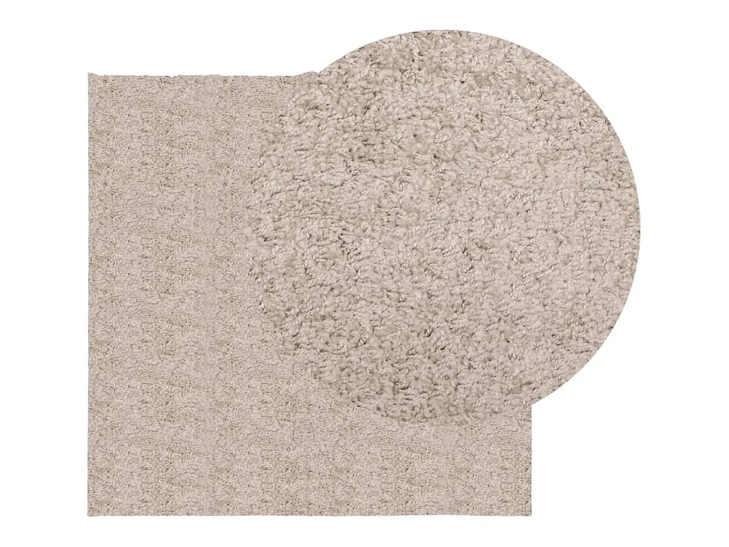 Vito Alfombra peluda de pelo largo moderna PAMPLONA beige 160x160 cm