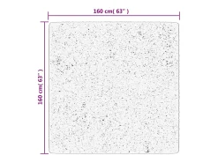 Vito Alfombra peluda de pelo largo moderna PAMPLONA beige 160x160 cm