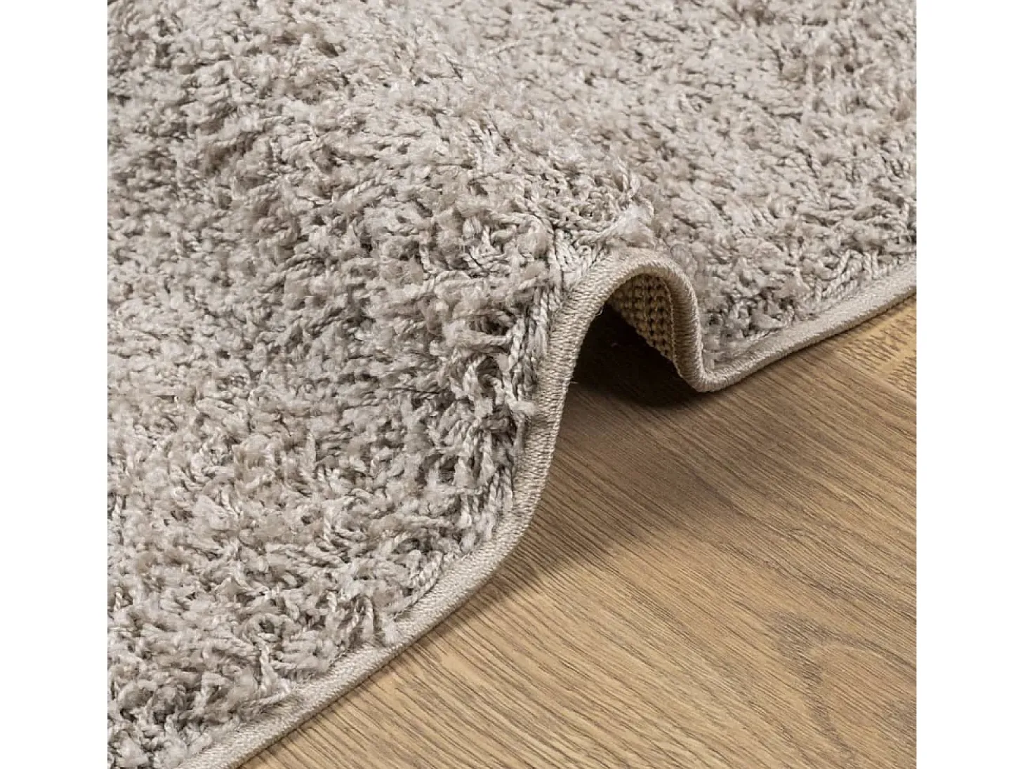 Vito Alfombra peluda de pelo largo moderna PAMPLONA beige 160x160 cm
