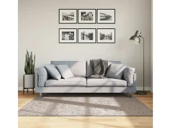 Vito Alfombra peluda de pelo largo moderna PAMPLONA beige 160x160 cm
