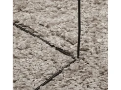 Vito Alfombra peluda de pelo largo moderna PAMPLONA beige 160x160 cm