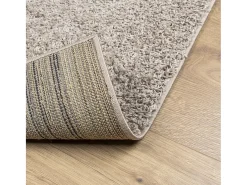 Vito Alfombra peluda de pelo largo moderna PAMPLONA beige 160x160 cm