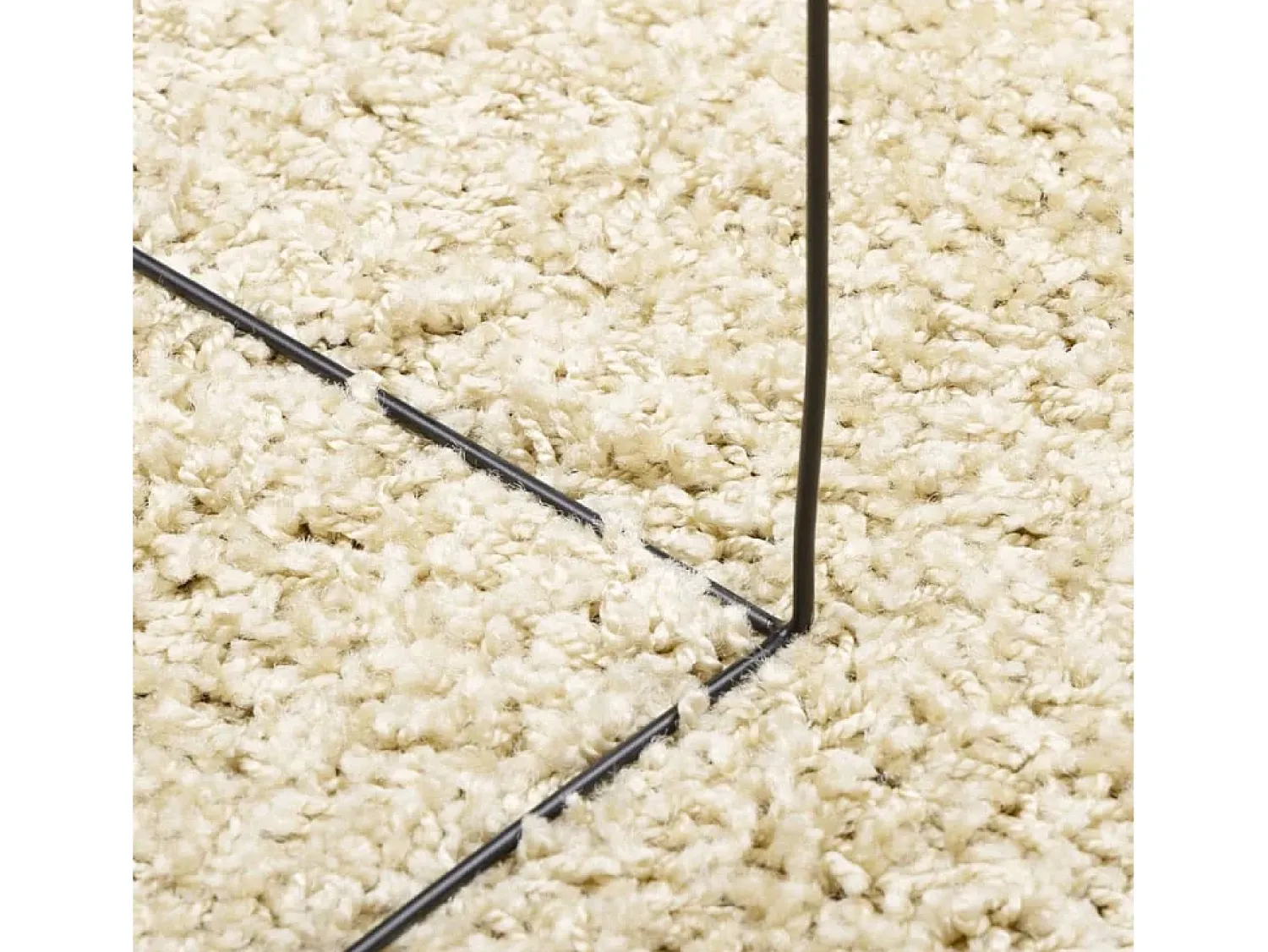 Garden Furniture Vito Alfombra peluda de pelo largo moderna PAMPLONA dorado 100x200cm Multicolor