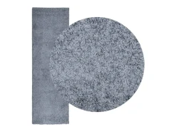 Best Garden Furniture Vito Alfombra peluda de pelo largo moderna PAMPLONA 80x250 cm Azul