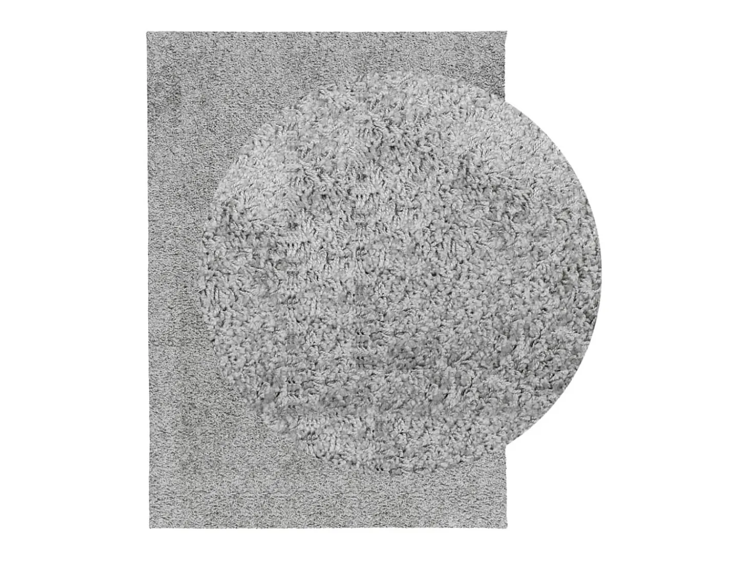 Vito Alfombra peluda de pelo largo moderna PAMPLONA gris 140x200 cm