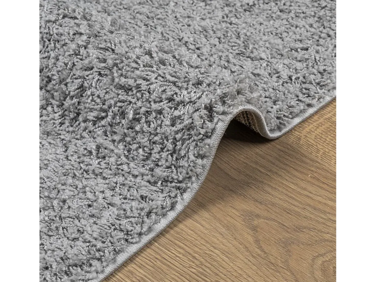 Vito Alfombra peluda de pelo largo moderna PAMPLONA gris 140x200 cm