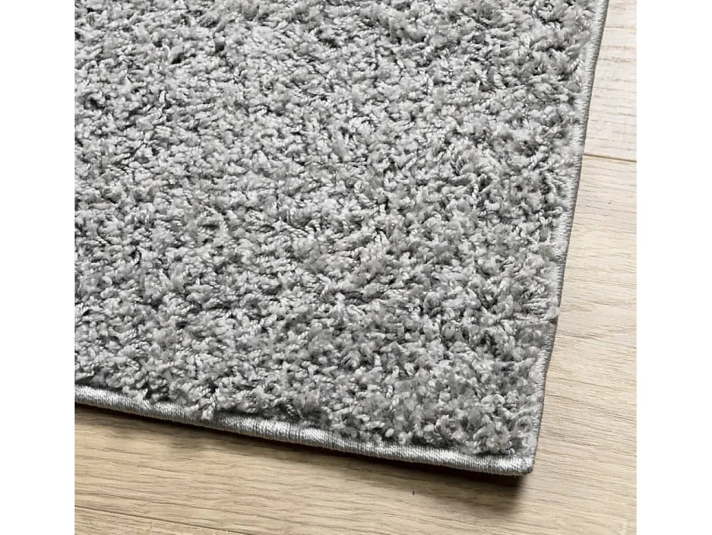 Vito Alfombra peluda de pelo largo moderna PAMPLONA gris 140x200 cm