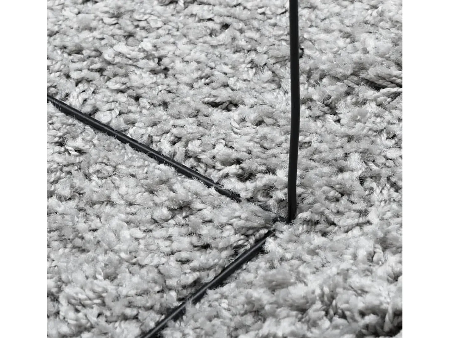Vito Alfombra peluda de pelo largo moderna PAMPLONA gris 140x200 cm