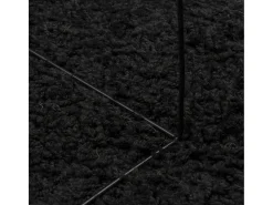 Garden Furniture Alfombra De Salón^Vito Alfombra peluda de pelo largo moderna PAMPLONA negra 140x200 cm Negro