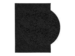 Garden Furniture Alfombra De Salón^Vito Alfombra peluda de pelo largo moderna PAMPLONA negra 140x200 cm Negro
