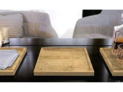 Discount Vladon Cuenco decorativo Maya, moderno Plato decorativo cuadrado, Roble natural (20 x 1,8 x 20 cm) Color natural claro