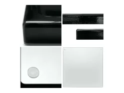 Presentación Y Servicio^Vladon Cuenco decorativo Maya, moderno Plato decorativo cuadrado, Hormigón Oxidado , Juego de 3 (20 x 1,8 x 20 cm) Color natural oscuro