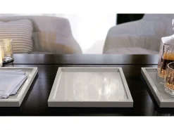 Vladon Cuenco decorativo Maya, moderno Plato decorativo cuadrado, , Juego de 2 (20 x 1,8 x 20 cm)