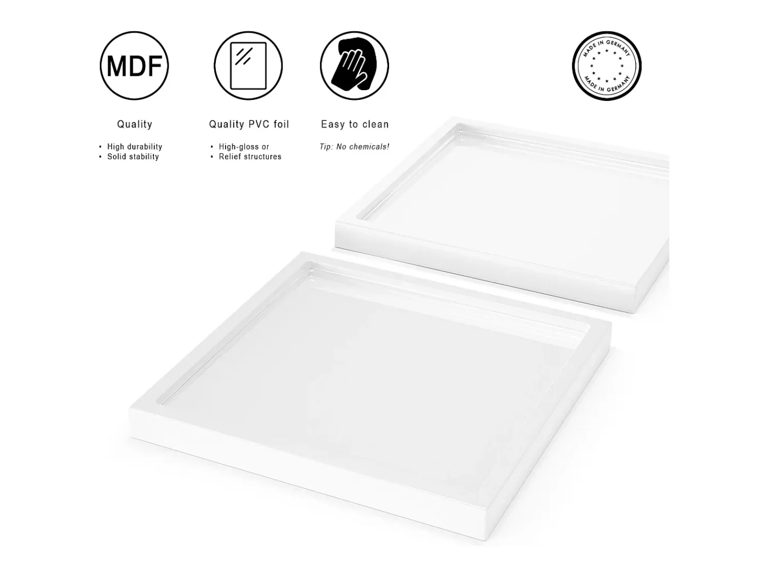Presentación Y Servicio^Vladon Cuenco decorativo Maya, moderno Plato decorativo cuadrado, Hormigón Oxidado, Juego de 2 (20 x 1,8 x 20 cm) Color natural oscuro