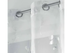 Douceur d'intérieur Ropa De Casa^Voile estampado metalizado Blanco