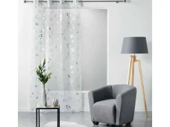Douceur d'intérieur Ropa De Casa^Voile estampado metalizado Blanco