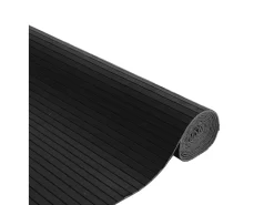 Outlet Garden Furniture Wakil Alfombra rectangular bambú 80x500 cm Negro