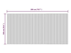 Garden Furniture Wakil Alfombra rectangular bambú 100x200 cm Gris