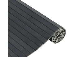 Wakil Alfombra rectangular bambú gris 70x300 cm