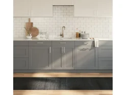 Wakil Alfombra rectangular bambú gris 70x300 cm