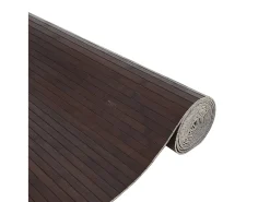 Wakil Alfombra rectangular bambú marrón oscuro 80x200 cm