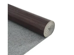 Garden Furniture Alfombra De Salón^Wakil Alfombra rectangular bambú marrón oscuro 80x500 cm Color natural oscuro