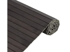 Wakil Alfombra rectangular bambú marrón oscuro 100x200 cm