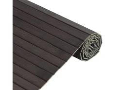 Wakil Alfombra rectangular bambú marrón oscuro 100x300 cm