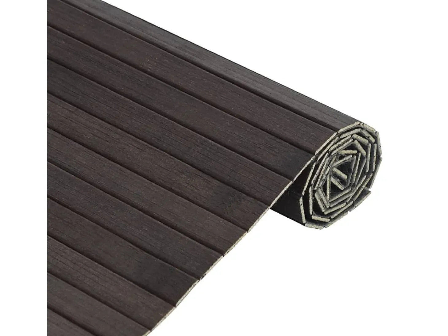 Wakil Alfombra rectangular bambú marrón oscuro 100x300 cm