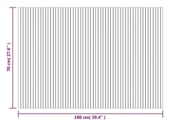 Wakil Alfombra rectangular bambú marrón 70x100 cm