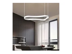 New Ideal Lux WAVES-1 SP, Colgante de metal dorado, Blanco