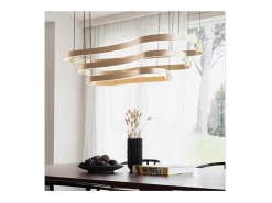 WAVES-3 SP, Colgante de metal dorado, Ideal Lux