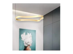 WAVES-3 SP, Colgante de metal dorado, Ideal Lux