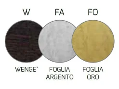Wood Sospensione Cm.50 2 Luci Foglia Argento
