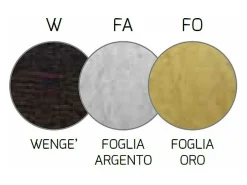 Wood Sospensione Cm.50 2 Luci Foglia Oro