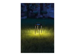 Zafferano - Farol solar para el hogar con 2 LED, 37,3 cm, lámpara de pared y mesa de 2 W a batería con sensor crepuscular, color verde salvia
