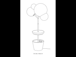 Zafferano - Lámpara de pie Árbol de Luz para interior y exterior. Salvia - Lámpara de pie LED E27 - Superficie de apoyo ajustable. Verde