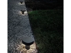 Zafferano Ciottolo - Baliza LED de exterior IP54 7W 3000K diseño moderno en aluminio para jardines y caminos - 50 cm Oscuro Gris