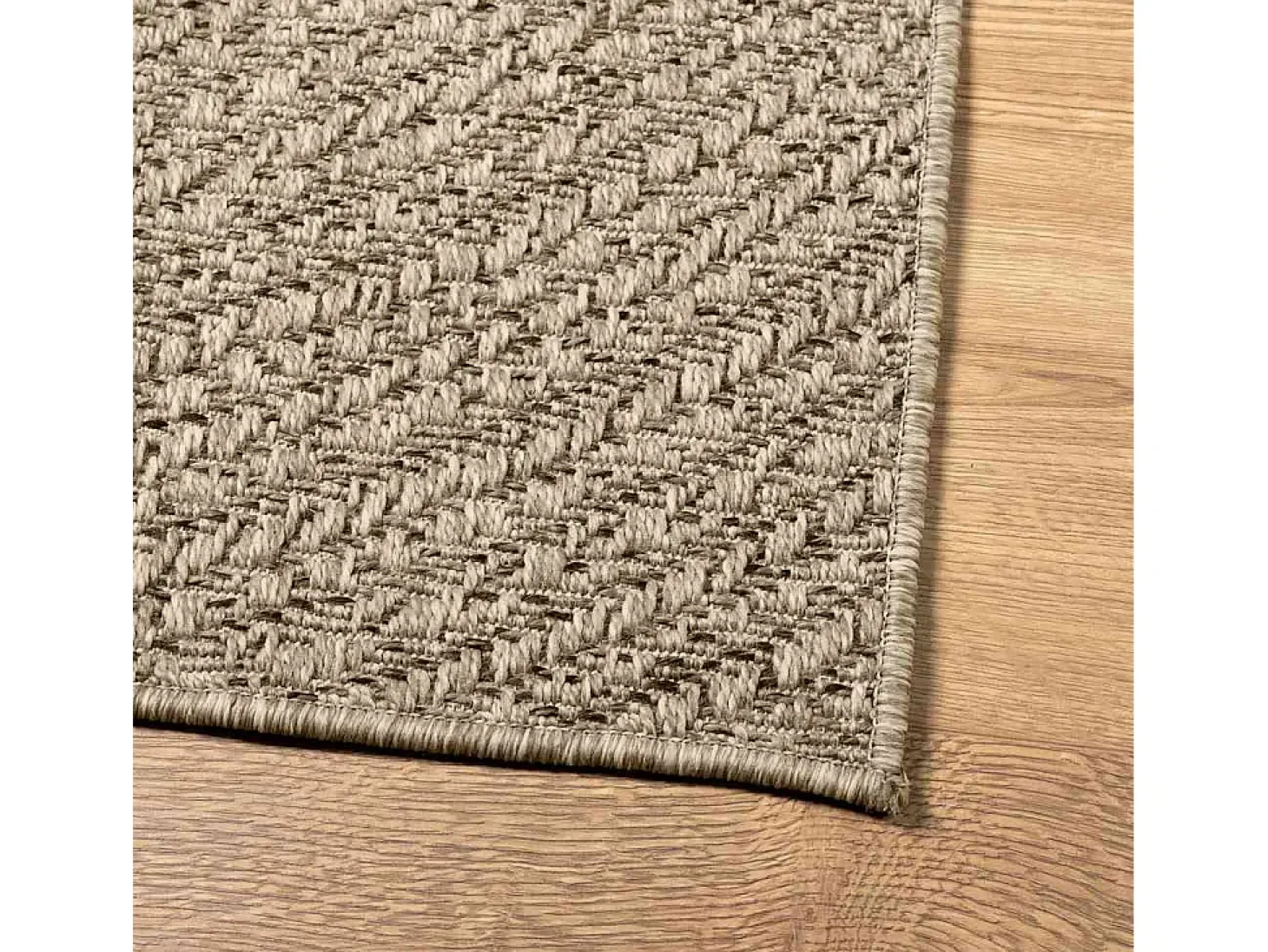 ZIZUR alfombra beige 200x200 cm aspecto yute interior exterior